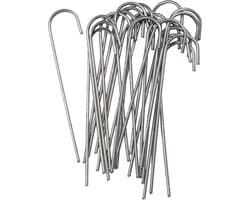 Verzinkte stalen pinnen 15cm - roestbestendige grondankers - ideale bevestiging voor agrotextiel - set van 25 - m-winkel