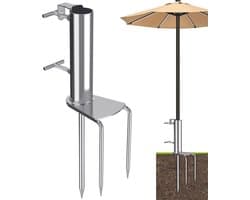 Parasolgrondanker - Stijl B - 3 Vorken - Robuust Metaal - Voor Tuin en Strand