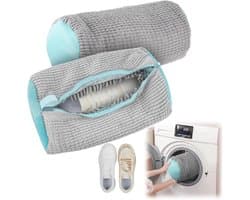 Wasmachine, 2 stuks, multifunctionele bescherming, schoenenzak, waszak, herbruikbare waszak, schoenen voor alle soorten en maten, beschermt zowel schoenen als wasmachine (grijs)