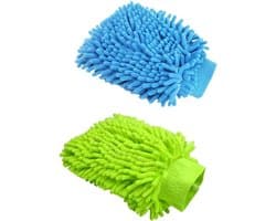 2 stuks microvezel washandje - reinigingshandschoenen voor voertuigen en huishoudelijk gebruik