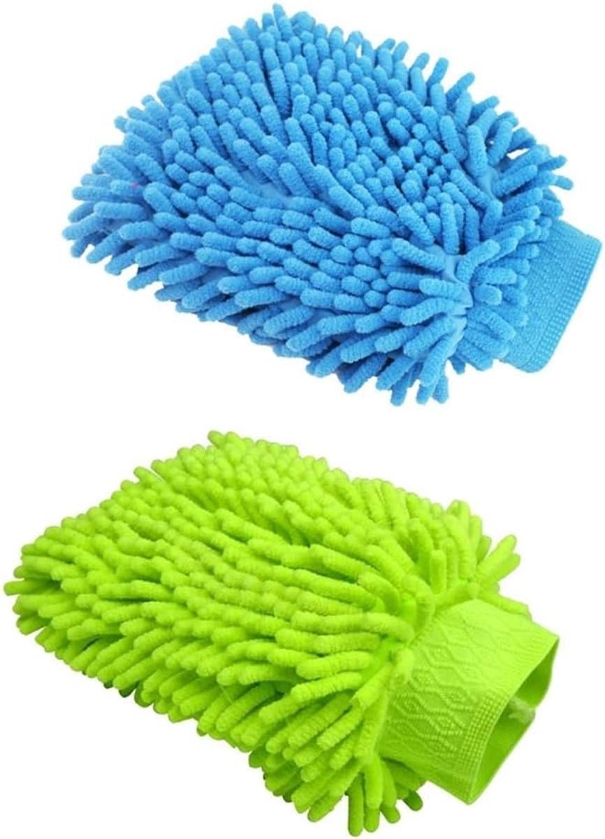 2 stuks microvezel washandje - reinigingshandschoenen voor voertuigen en huishoudelijk gebruik — afbeelding 1