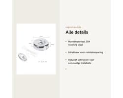 Dailygoods- Waslijndroger Roestvrij staal - Intrekbare Kledinglijn