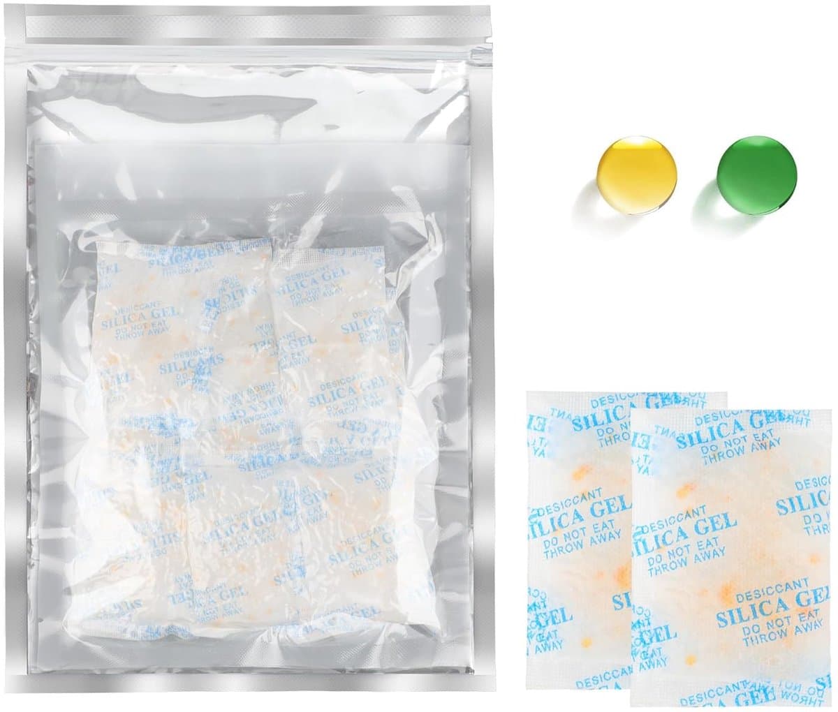 20 g x 15 stuks Silicagel Zakjes Droogmiddel met Oranje Silica Gel Indicator voor Vochtverwijdering — afbeelding 1