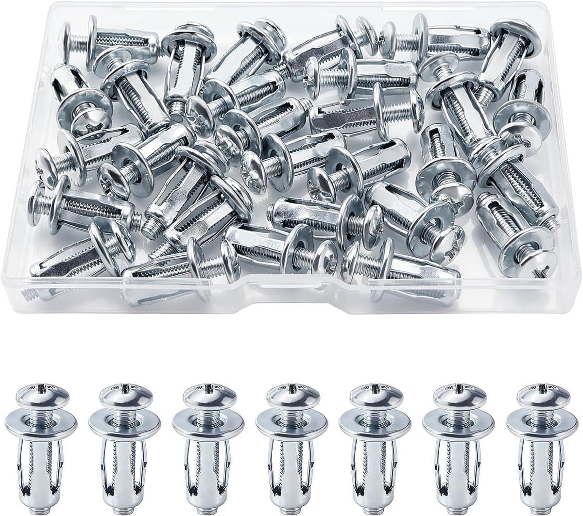 30 Stuks M4x20 mm Bloembladmoeren Expansiemoeren, Jack Nuts Petal Nuts, voor Holle Wanden, Reclameborden, Karton — afbeelding 1