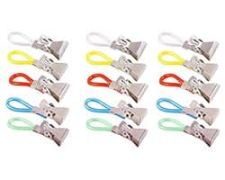 15 stuks multifunctionele handdoekclips en klemmen voor badkamer en keuken - variabele kleuren
