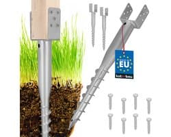 Kotarbau Staal - Sokkeldrager Grondanker - 91x710mm - Verzinkt - Set van 2 — afbeelding 1