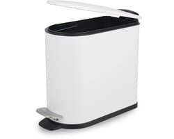 Beldray Badkamer Pedaalemmer | 5L | Zacht Sluitend Deksel | Wit