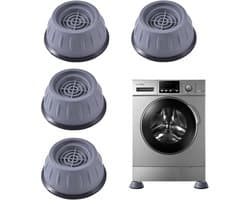 Antislip en Geluidsreducerende Wasmachine Onderlegger - 4 Stuks, Trillingsdempers voor Stabiliteit en Bescherming van Vloeren