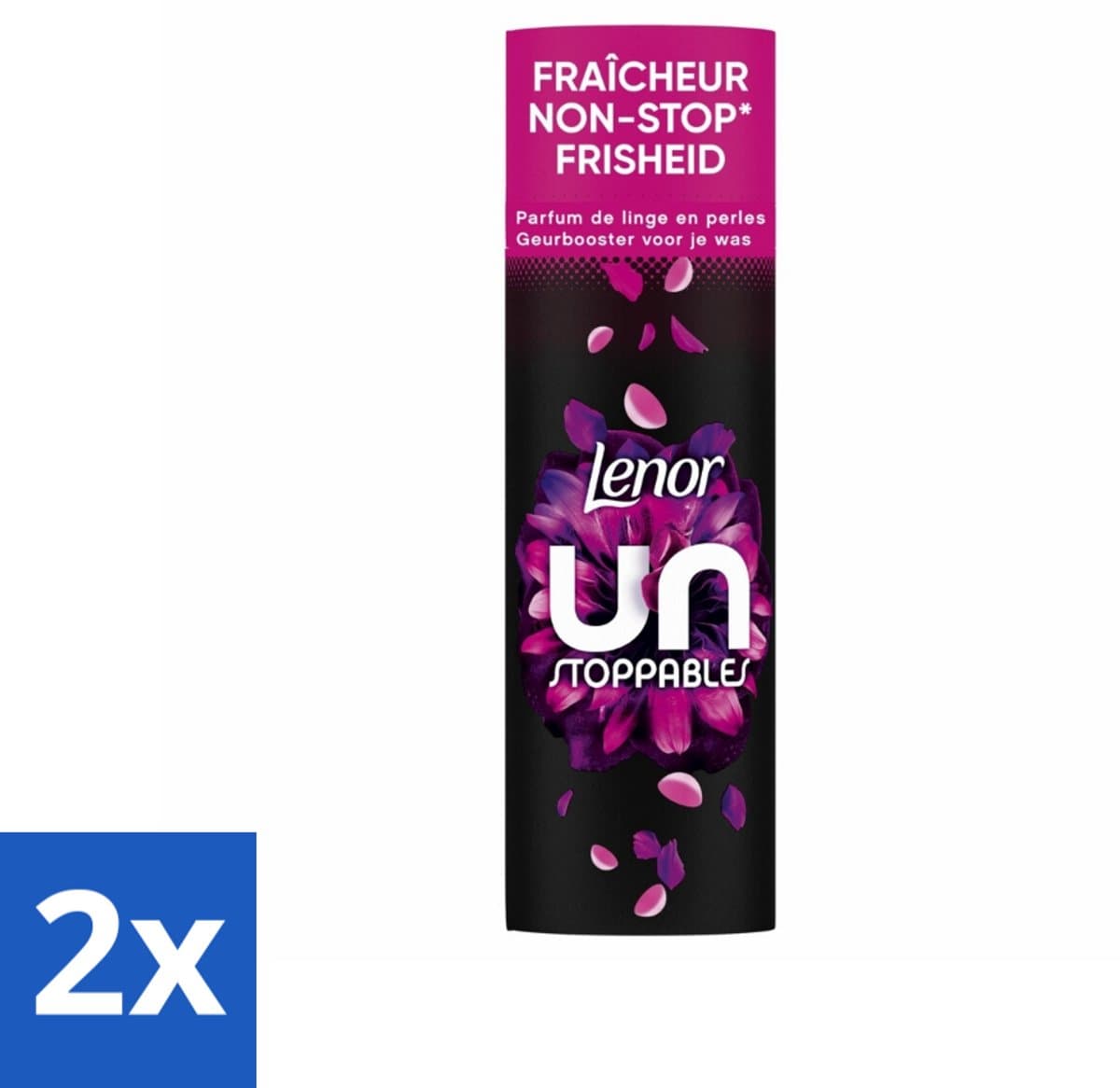 Lenor Unstoppables - Geurbooster - Bloemen Fris - Non-Stop Frisheid - 19 Wasbeurten - Voordeelverpakking - 2 stuks — afbeelding 1