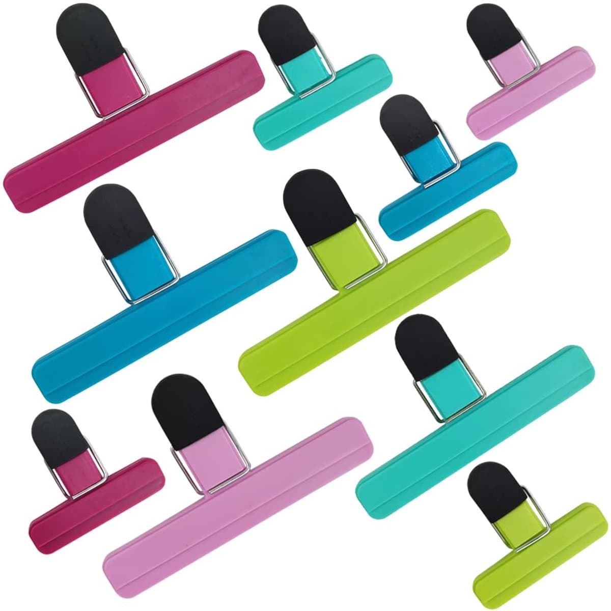 Ibenzoa® Handige set kleurrijke voedselsluitclips voor versheid bewaren in keuken en meer — afbeelding 1