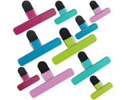 Ibenzoa® Handige set kleurrijke voedselsluitclips voor versheid bewaren in keuken en meer