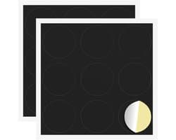 vidaXL - Zelfklevende - schroefcover - 2 - pcs - Zwart - Ø - 20 - x - 0,5 - mm — afbeelding 1