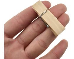 Houten Kledingspelden 1,5 cm - Stevige Wasknijpers voor Wasserij en Doe-Het-Zelf Projecten - 40 Pack