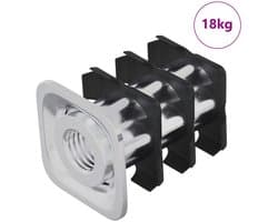 vidaXL - Draadbuis - Insert - 1818 - pcs - Zwart - en - Zilver - 15,8 - x - 15,8 - x - 22,5 - mm