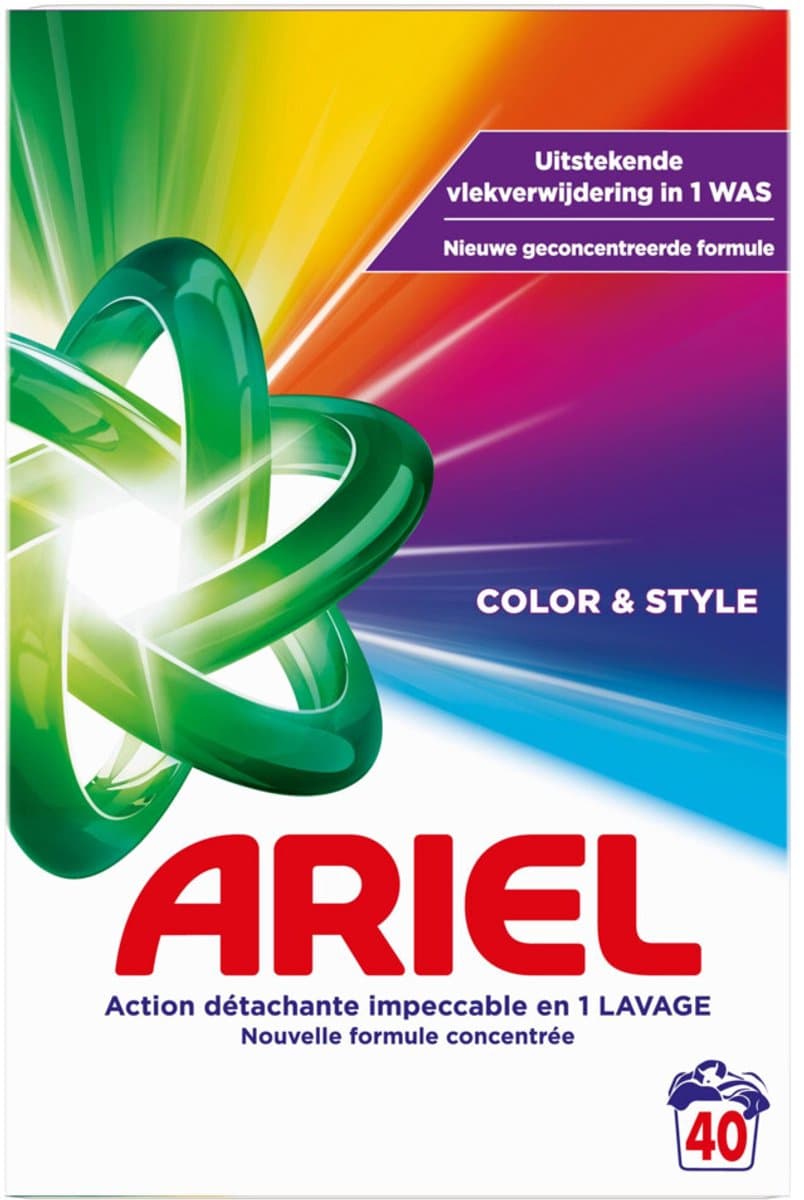 Ariel Waspoeder Color 40 Wasbeurten - 5 x 2 kg - Voordeelverpakking — afbeelding 1