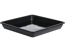 Vierkante lekbak - Opvangbak schaal - Water opvang - Binnen en buiten - 35 cm - Zwart