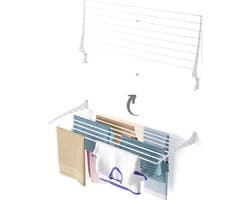 Foxydry Fold 116 cm white wasdroogrek wandmontage clicksysteem - 116 x 50 x 10 cm — afbeelding 1