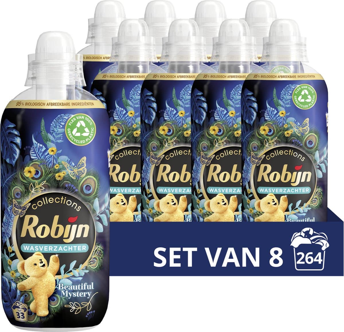 Robijn Collections Wasverzachter - Beautiful Mystery - met 97% biologisch afbreekbare ingrediënten* - 8 x 38 wasbeurten — afbeelding 1