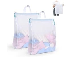 Groot wasnet voor wasmachine, 60 x 80 cm, waszak met ritssluiting voor delicate kleding, schoenen en sokken