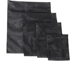 4 Stuks Mini Mesh Pockets met Rits - Waszakken voor Kleding, Wasmachine en Reisopslag