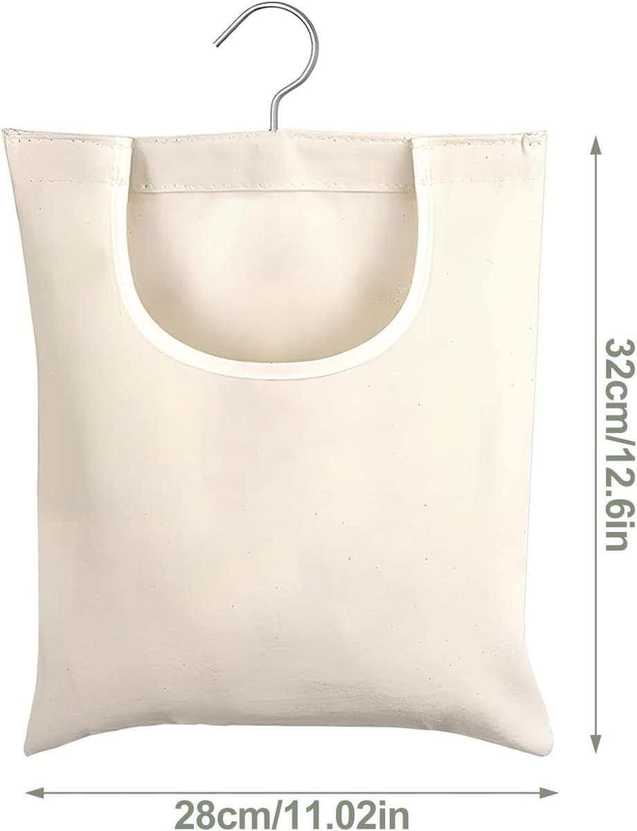 Wasknijperzak 32 x 28 cm in Beige - Ideaal voor het organiseren van was, wasmand en wasaccessoires — afbeelding 1