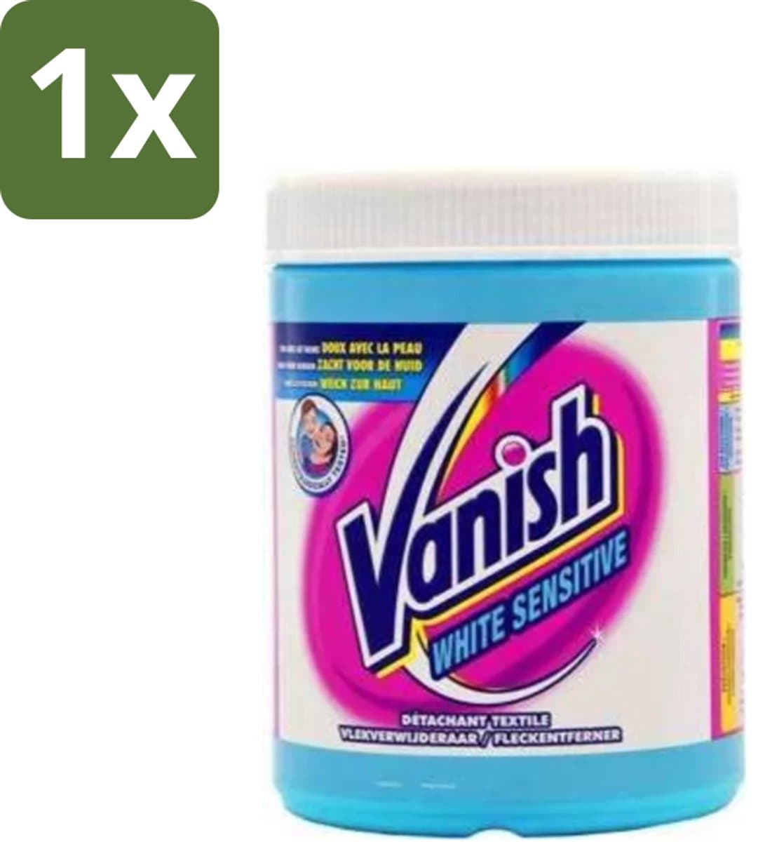 Vanish White Sensitive - Vlekkenverwijderaar Poeder - Witte Was - 1125 Gram - 1 stuk — afbeelding 1