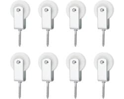 - Katrol Touw Nylon - Indoor Outdoor Gebruik - 40Mm - Set van 8 - Zwart - Waslijn Installatie - Geschikt voor Balkons en Terrassen 38x6mm