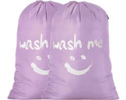 Set van 2 Waszakken, 120 Liter, Grote Opvouwbare Wasmand, Ideaal voor Thuis en Reizen, Praktische Opbergoplossing