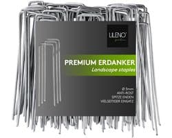 SnelShoppen - 100 x 14 x 3 cm onkruiddoek grondpinnen, perfect voor tenten, tuin, camping, duurzame en roestvrije grondankers