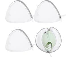 Wasnet voor beha's - set van 4 - polyester - beschermt delicate kleding - ideaal voor wasmachine - ShopVlot