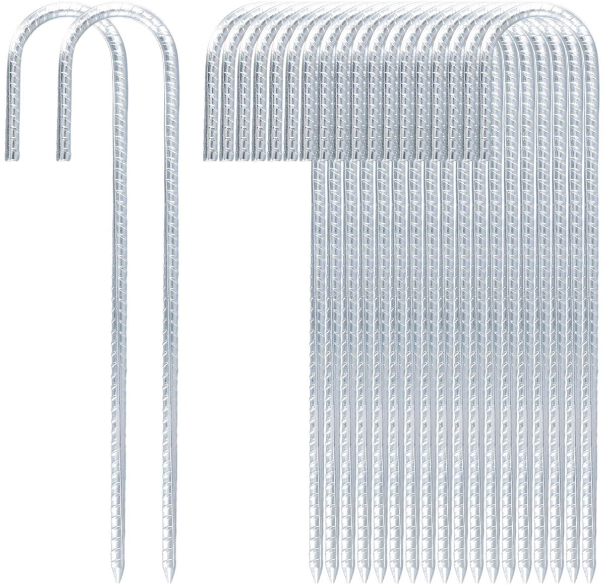 Omgoods - 12 Inch J-Haak Grondankers voor Bevestiging van Tenten en Tuinstructuren — afbeelding 1