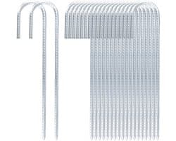 Omgoods - 12 Inch J-Haak Grondankers voor Bevestiging van Tenten en Tuinstructuren