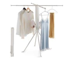 Foldable Clothes Drying Rack - Vrijstaande, opvouwbare droogrek met roterende armen efficiënt drogen van kleding - Kunststof en metaal - Wit