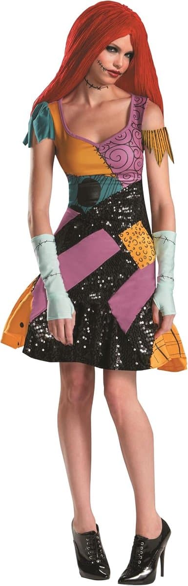 Tim Burtons The Nightmare Before Christmas Sally Glam Adult Costume — afbeelding 1