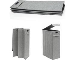 50L Smalle Wasmand met Deksel - 20x40x60 Nis Wasbox - Wasverzamelaar - Opvouwbare Badkamer Mand