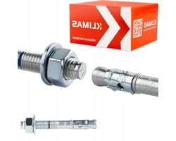 Zwaar anker - Boutanker pluggen - Stevig bevestigen - Brandwerend R120 - M8 x 115 mm - Verzinkt — afbeelding 1
