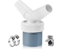 longziming - Y-stuk Afvoer Adapter - Wasmachine Vaatwasser Y-connector - PVC Afvoer Splitter DN40 - Terugstroombeveiliging - Bespaart Bouwkundige Aanpassingen - 2 Stuks