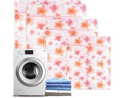 Set van 4 Waszakken in Diverse Maten voor Ondergoed, Shirts, Sweaters en Babykleding met Rits