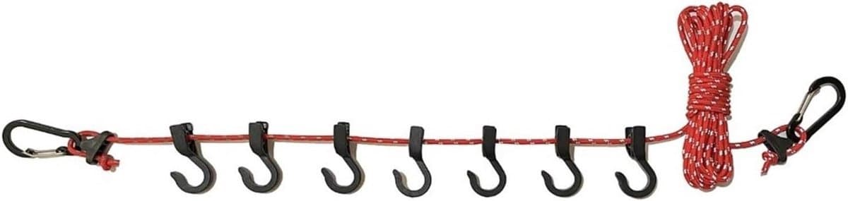 Waslijn - Drogere Koord - Kleding Drogen - Winddicht Ontwerp - 5 Meter - Rood — afbeelding 1