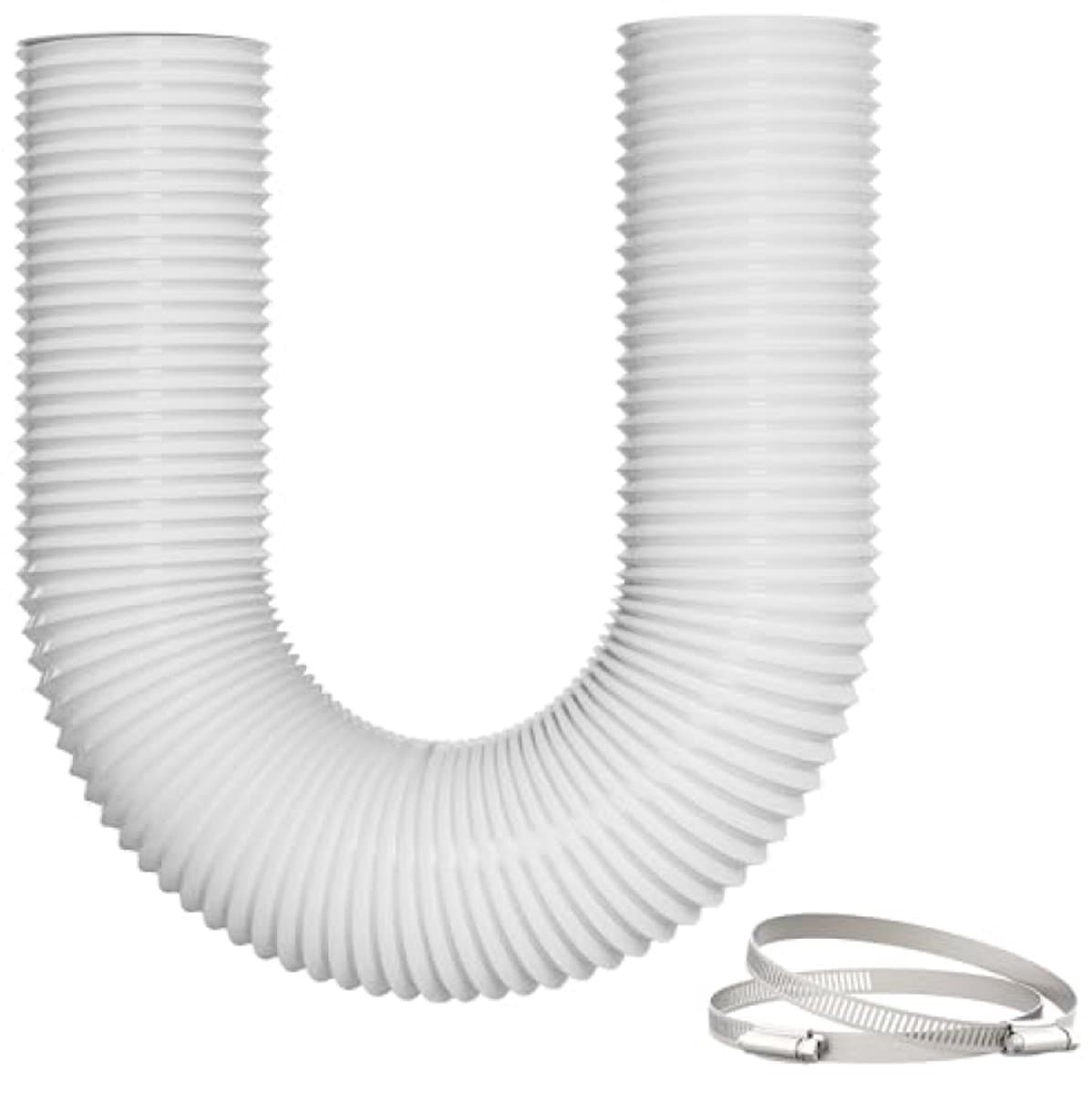PromoHome PVC Afzuigslang 100mm, 3m Flexibele Ventilatieslang met 2 RVS Slangklemmen - Aluminium/PVC 5-laags, Geluidsisolerend, voor Mobiele Airco, Droger en Ventilatie — afbeelding 1
