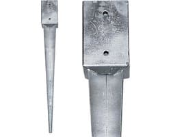 Vierkant Grondanker - Inslagbodemhuls - Stevig Fundament - Thermisch Verzinkt Staal - 750 mm of 900 mm - Zilverkleurig