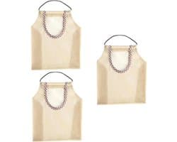 MAGICLULU 3 Stuks hangende fruitzakken hangende groentezakken keukenhangende netzakken keuken nettas Multifunctioneel netje opbergzak