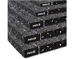 Wasmachine Mat - Trillingsdemper Geluiddemper - Apparaten Dempen - Dikke Rubber Constructie - 125 x 100 cm - Zwart