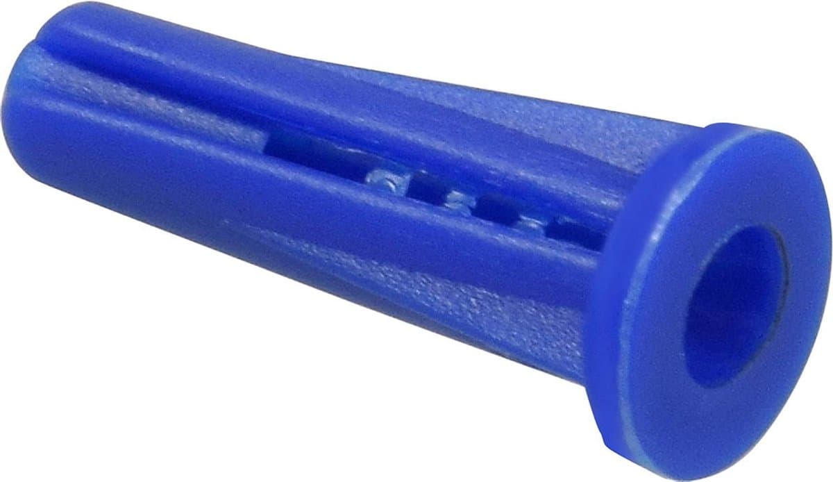 Plastic Ankers - Hollewandankers Conisch - Bevestigen in Muur - Zelfrotatie Voorkomend - 8-10 X 7/8-inch - Blauw — afbeelding 1