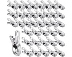 40 Stuks RVS Wasknijpers, Handige Clips voor Strandhanddoeken, Kleding en Sokken, Duurzame Towel Clamps voor Strandstoelen en Badhanddoeken