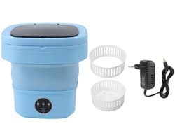 Store_9 - Kleine Opvouwbare Wasmachine - Draagbare Emmer - Multifunctioneel - Blauw - Mini Wasmachine - Geschikt voor Ondergoed en Sokken - Compact...