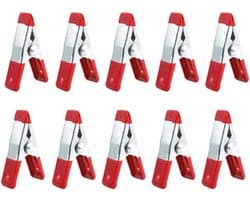 Metalen Veerklemmen - Grip Clips - Houtbewerking Ambachten - Sterke Stalen Constructie - 10 Stuks Assortiment - Zilver