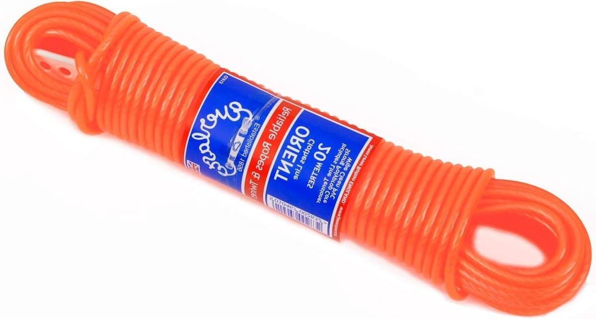 Waslijn - Kledinglijn - Buiten Drogen - Sterk Slijtvast - 25 Meter - Oranje — afbeelding 1
