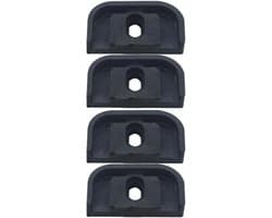 Trillingsdempende Pads - Rubberen Dempers - Airco Geluid Reduceren - 4-delige Set - 80 mm - Zwart