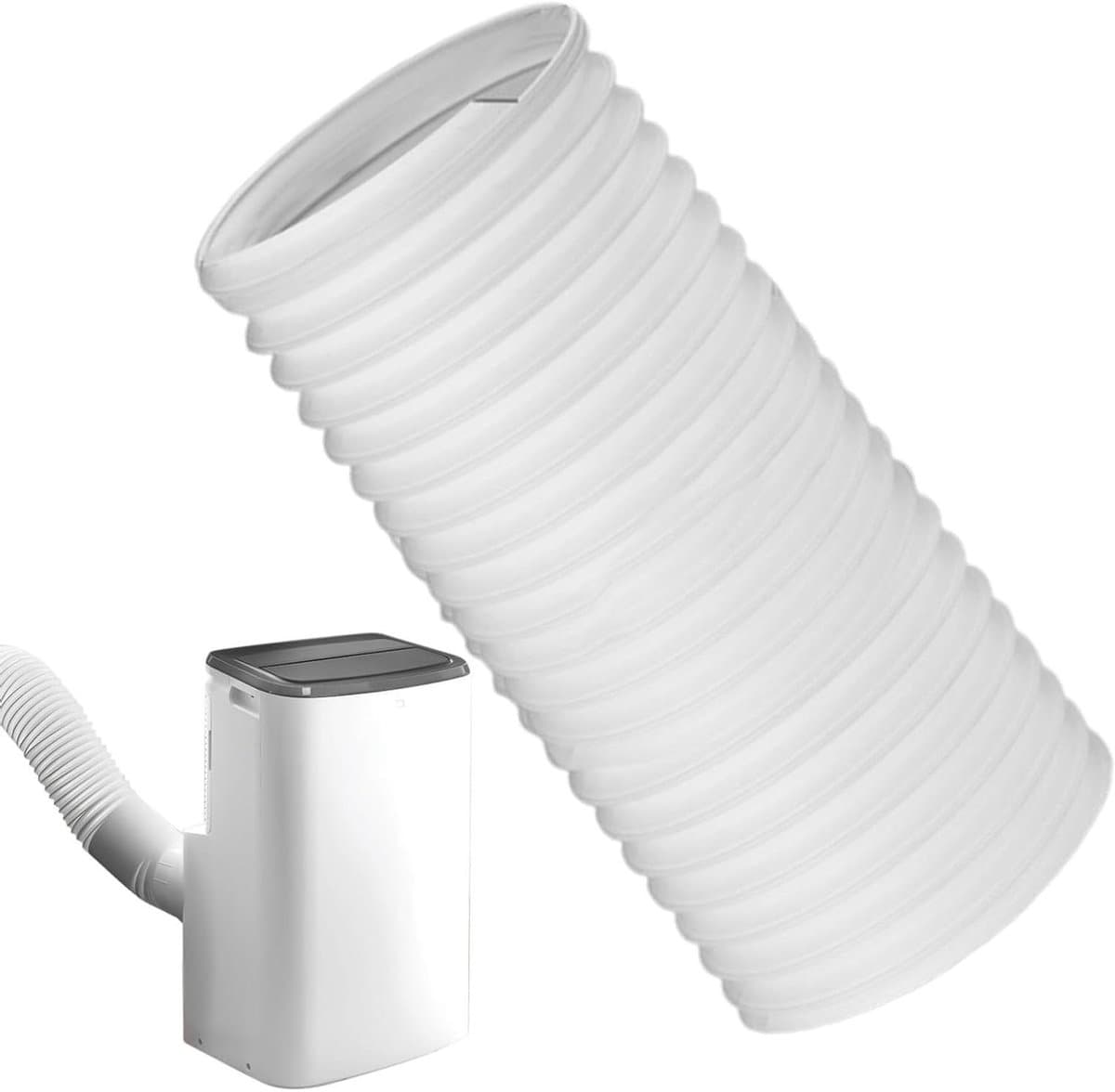 Afvoerslang Airco - Flexibele Leiding - Ventilatie Verbeteren - Telescopisch Ontwerp - Diameter 13/15 cm - Wit — afbeelding 1
